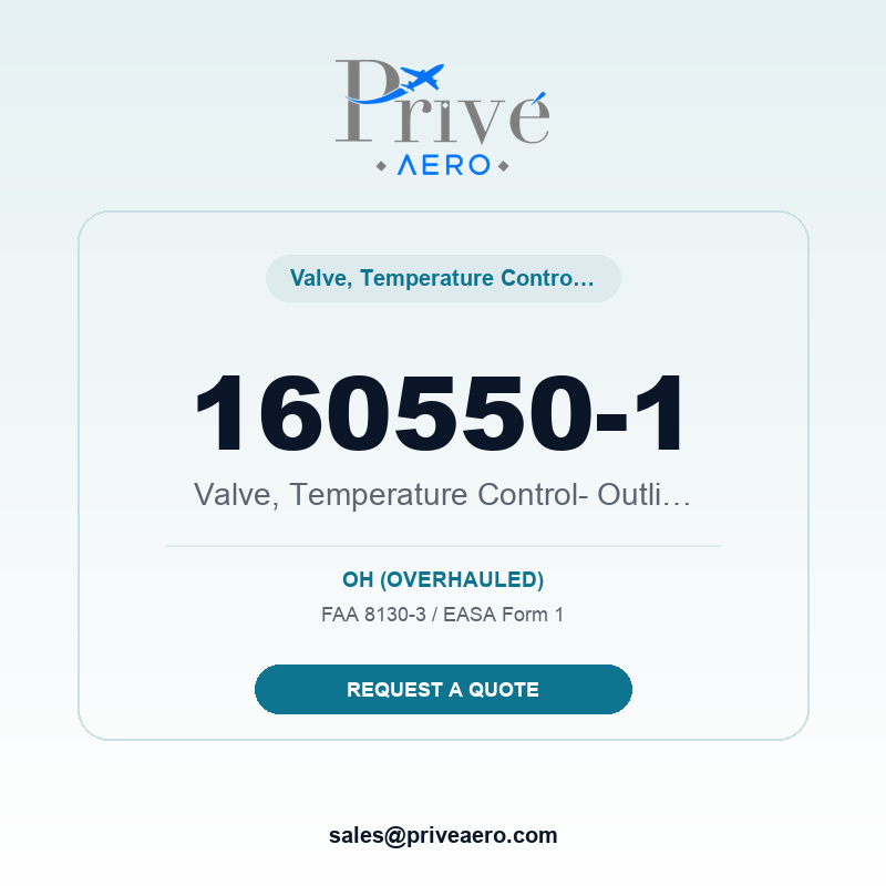 P/N 160550-1 Valve, Temperature Control- Outline 160550-1 Valve, Temperature Control- Outline – Privé Aero