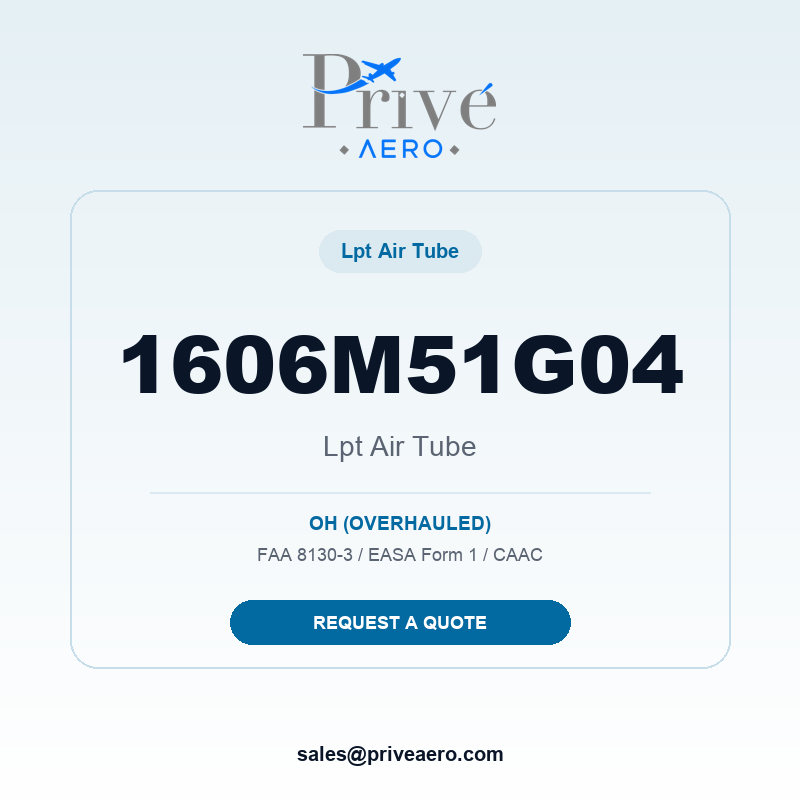 P/N 1606M51G04 LPT AIR TUBE 1606M51G04 LPT AIR TUBE – Privé Aero