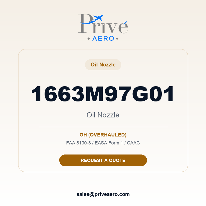P/N 1663M97G01 OIL NOZZLE 1663M97G01 OIL NOZZLE – Privé Aero