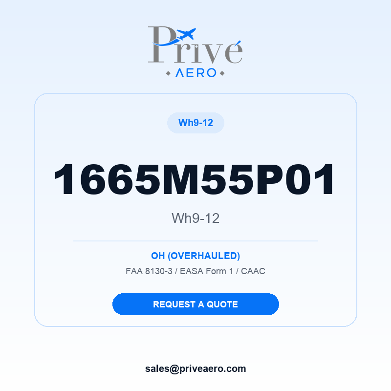 P/N 1665M55P01 WH9-12 1665M55P01 WH9-12 – Privé Aero