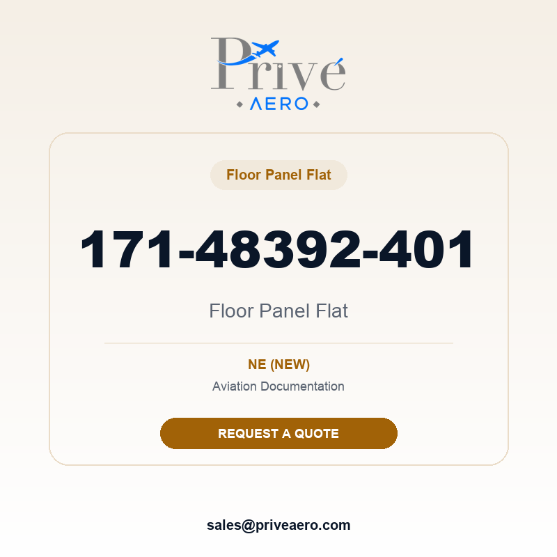 P/N 171-48392-401 Floor Panel Flat 171-48392-401 Floor Panel Flat – Privé Aero