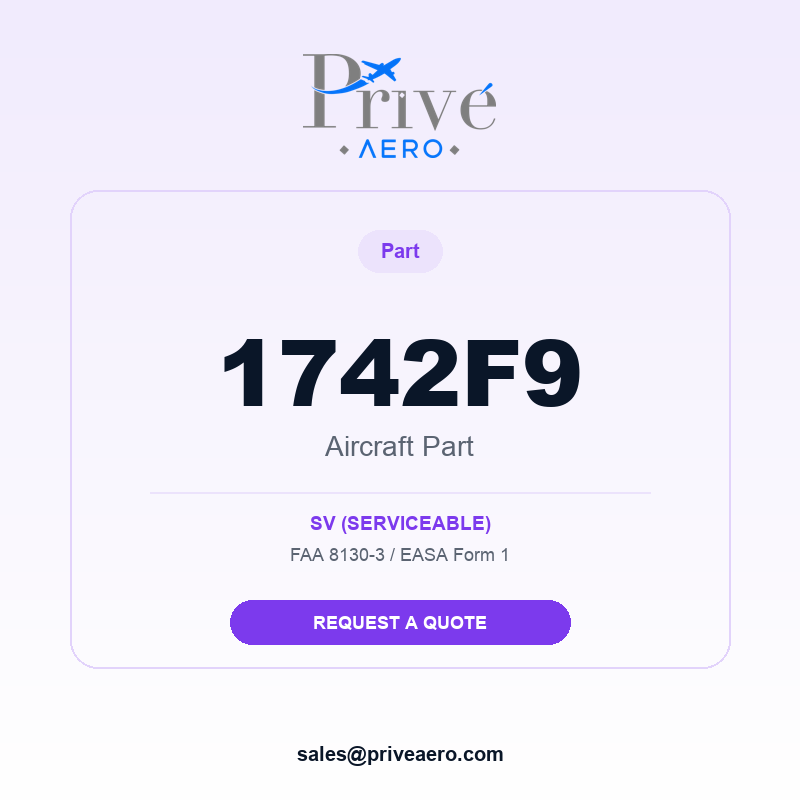P/N 1742F9 1742F9 – Privé Aero