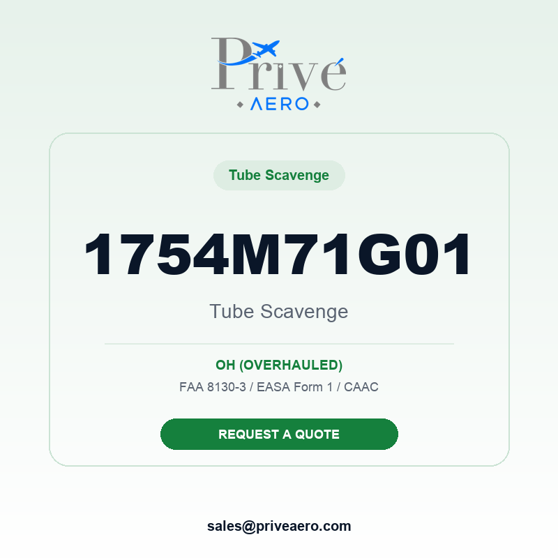 P/N 1754M71G01 TUBE SCAVENGE 1754M71G01 TUBE SCAVENGE – Privé Aero