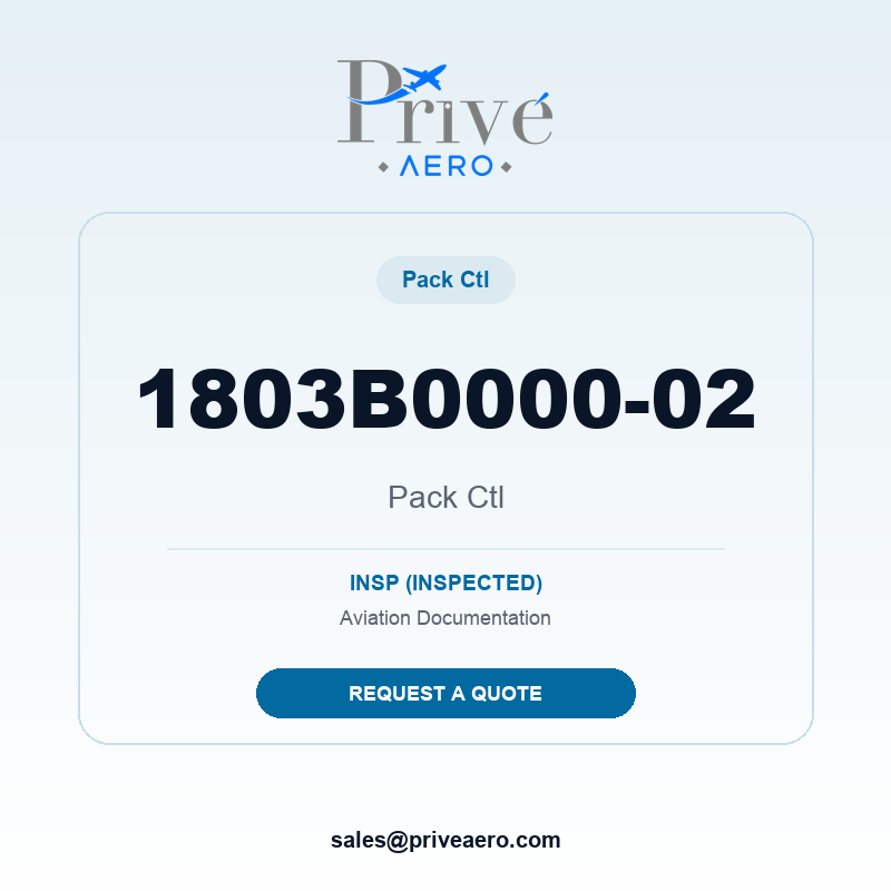 P/N 1803B0000-02 Pack Ctl 1803B0000-02 Pack Ctl – Privé Aero