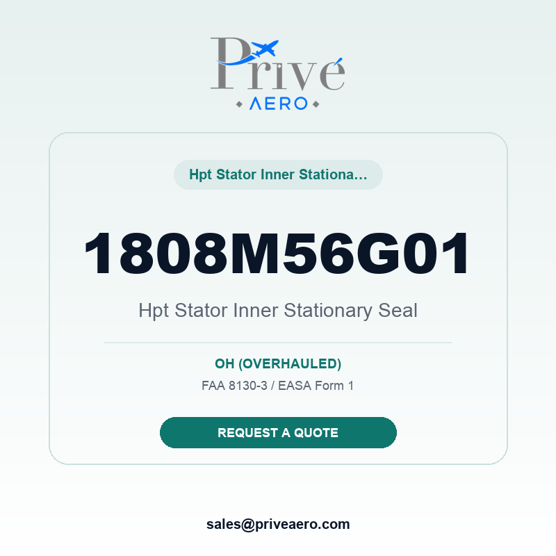 P/N 1808M56G01 Hpt Stator Inner Stationary Seal 1808M56G01 Hpt Stator Inner Stationary Seal – Privé Aero