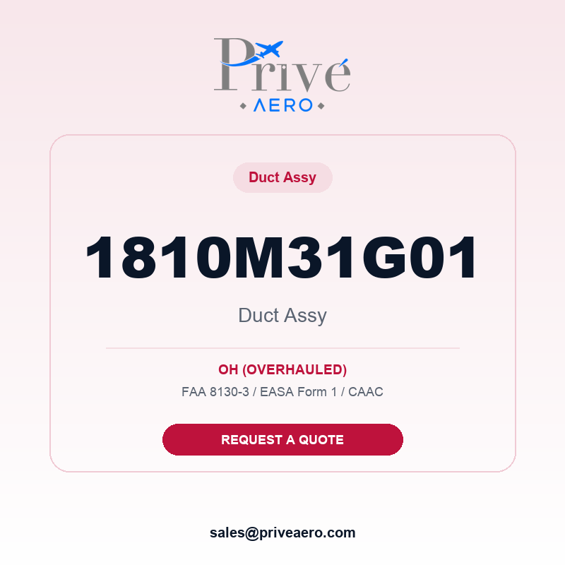 P/N 1810M31G01 DUCT ASSY 1810M31G01 DUCT ASSY – Privé Aero
