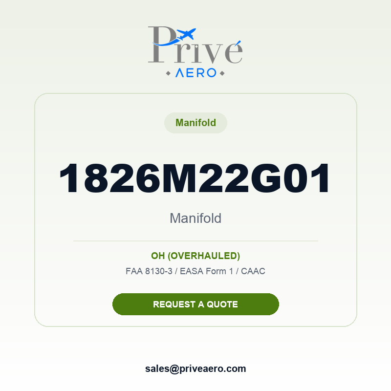 P/N 1826M22G01 MANIFOLD 1826M22G01 MANIFOLD – Privé Aero