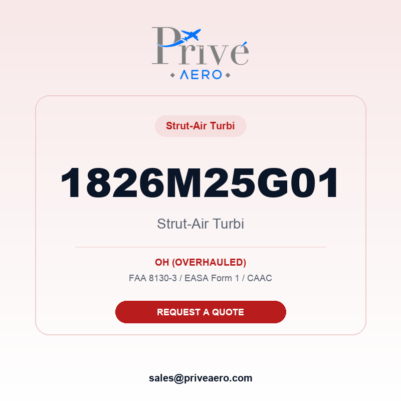 P/N 1826M25G01 STRUT-AIR TURBI 1826M25G01 STRUT-AIR TURBI – Privé Aero