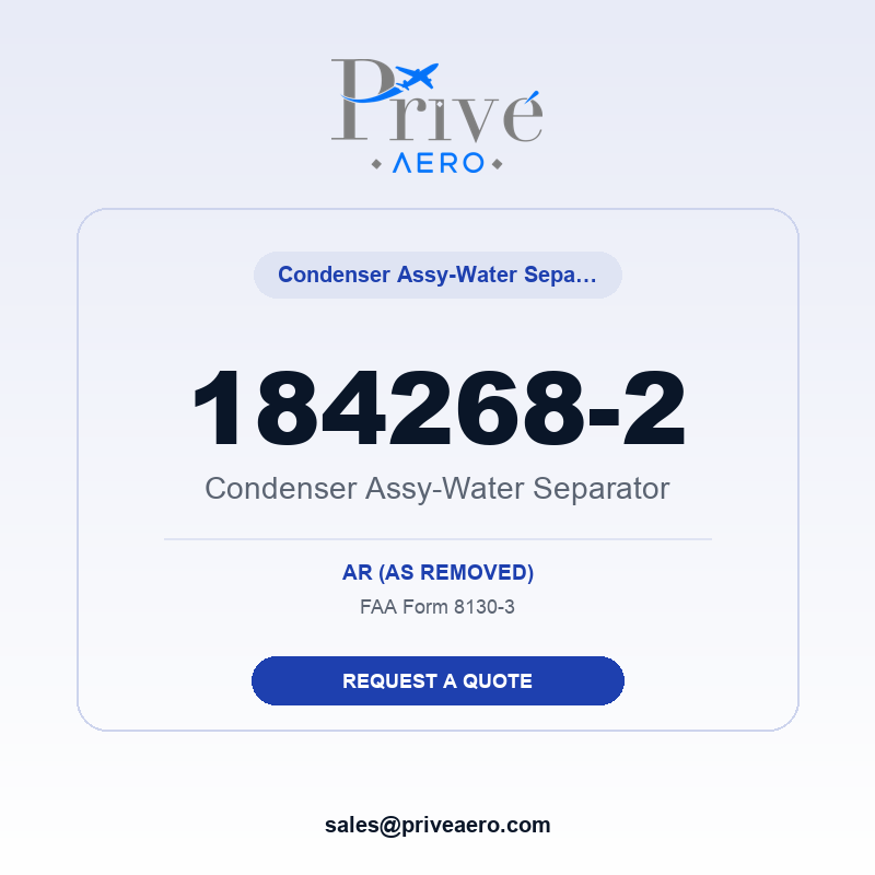 P/N 184268-2 Condenser Assy-Water Separator 184268-2 Condenser Assy-Water Separator – Privé Aero