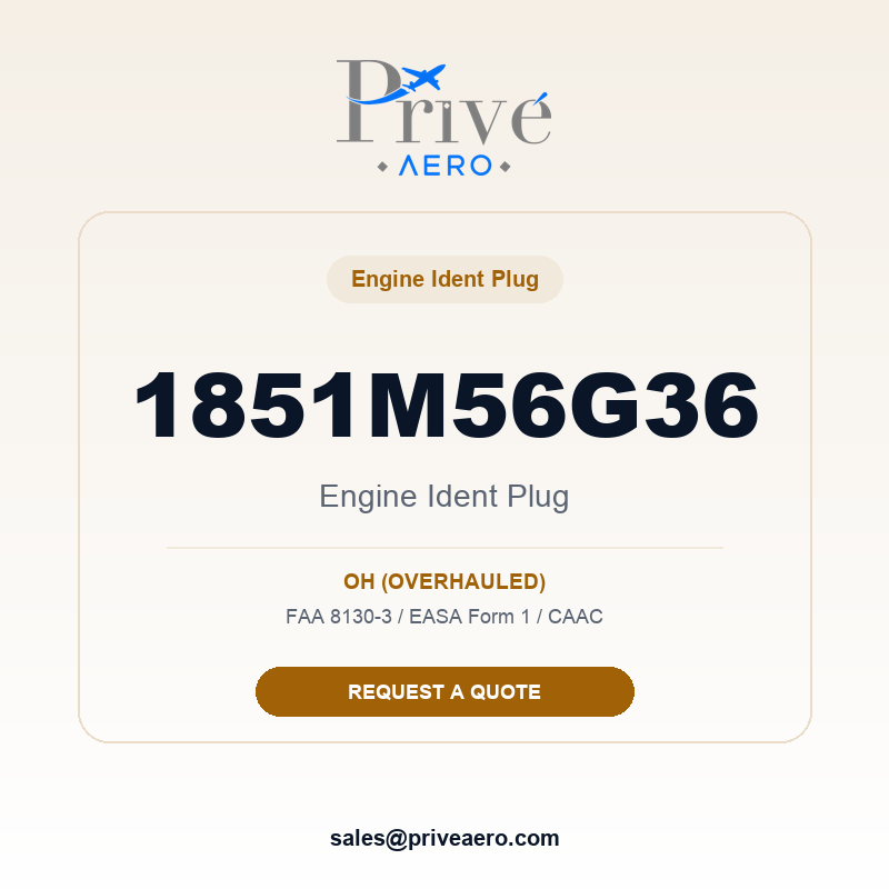 P/N 1851M56G36 ENGINE IDENT PLUG 1851M56G36 ENGINE IDENT PLUG – Privé Aero