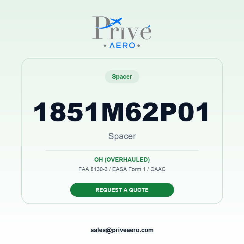 P/N 1851M62P01 Spacer 1851M62P01 Spacer – Privé Aero