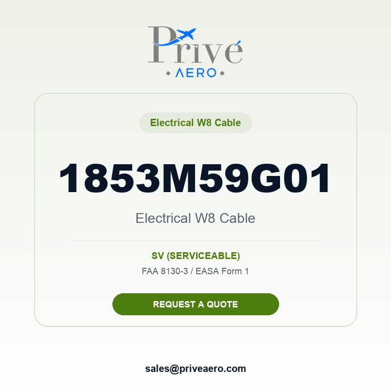 P/N 1853M59G01 Electrical W8 Cable 1853M59G01 Electrical W8 Cable – Privé Aero