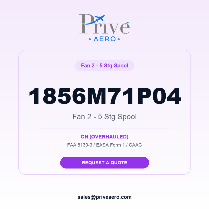 P/N 1856M71P04 FAN 2 - 5 STG SPOOL 1856M71P04 FAN 2 - 5 STG SPOOL – Privé Aero