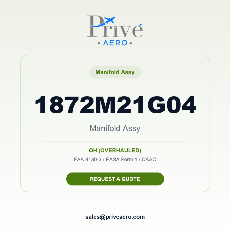 P/N 1872M21G04 MANIFOLD ASSY 1872M21G04 MANIFOLD ASSY – Privé Aero