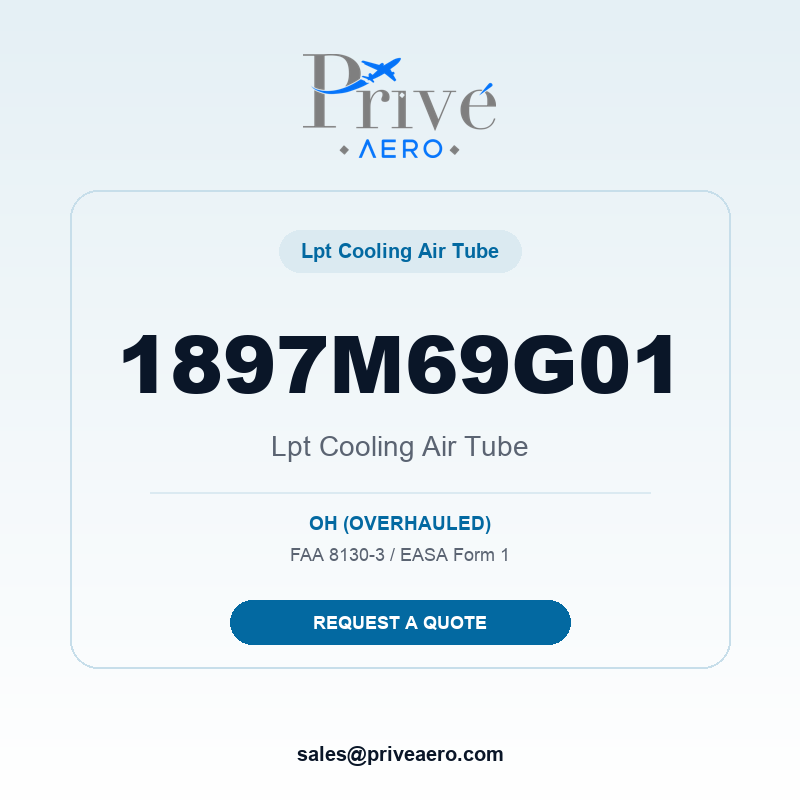 P/N 1897M69G01 Lpt Cooling Air Tube 1897M69G01 Lpt Cooling Air Tube – Privé Aero