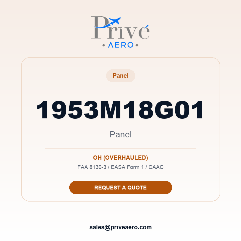 P/N 1953M18G01 Panel 1953M18G01 Panel – Privé Aero