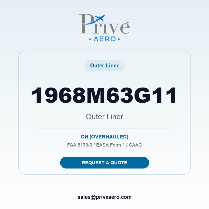 P/N 1968M63G11 OUTER LINER 1968M63G11 OUTER LINER – Privé Aero