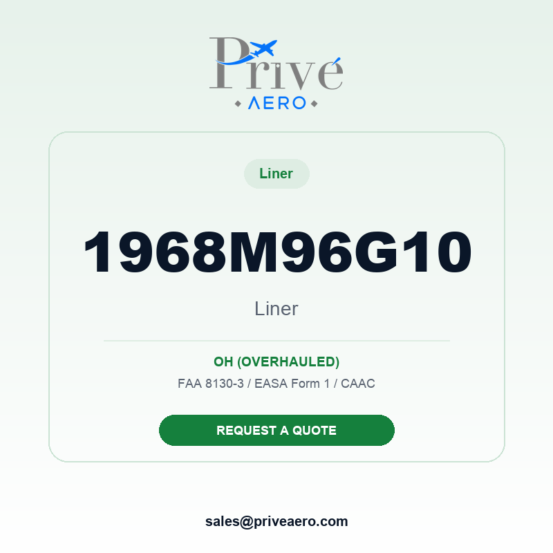 P/N 1968M96G10 Liner 1968M96G10 Liner – Privé Aero