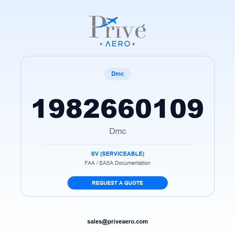 P/N 1982660109 Dmc 1982660109 Dmc – Privé Aero