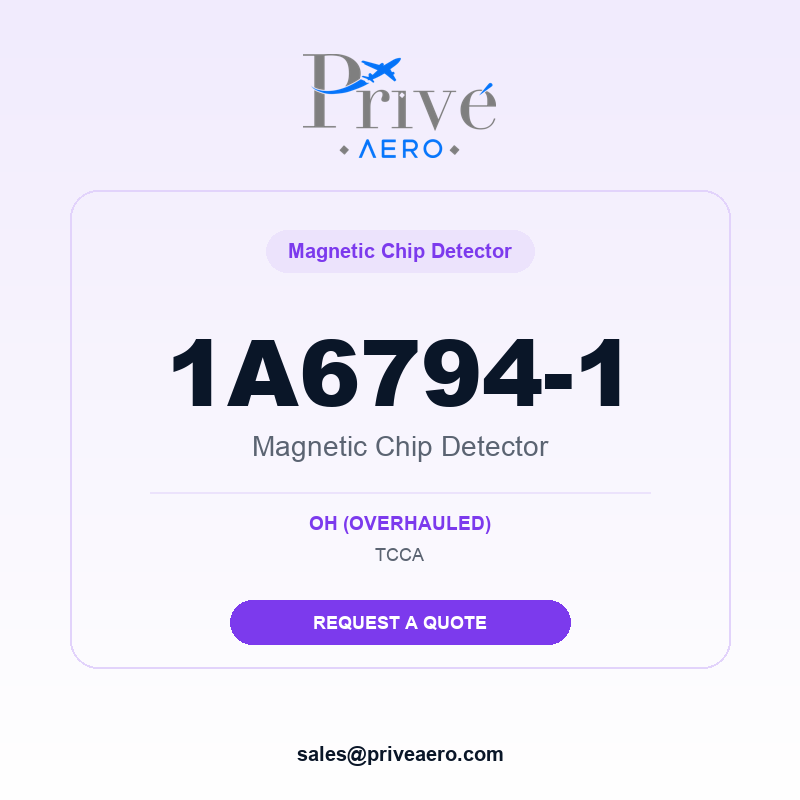 P/N 1A6794-1 MAGNETIC CHIP DETECTOR 1A6794-1 MAGNETIC CHIP DETECTOR – Privé Aero
