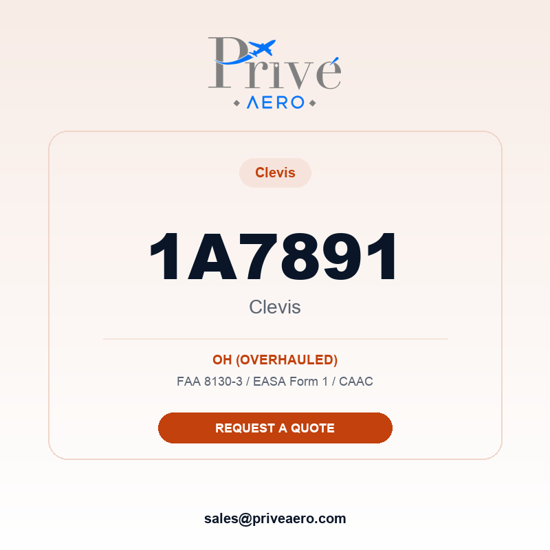 P/N 1A7891 CLEVIS 1A7891 CLEVIS – Privé Aero