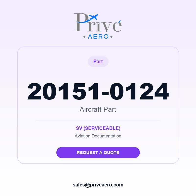 P/N 20151-0124 20151-0124 – Privé Aero