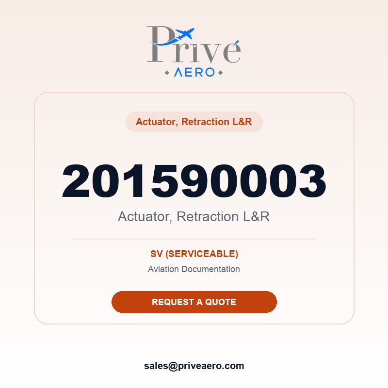 P/N 201590003 Actuator, Retraction L&R 201590003 Actuator, Retraction L&R – Privé Aero