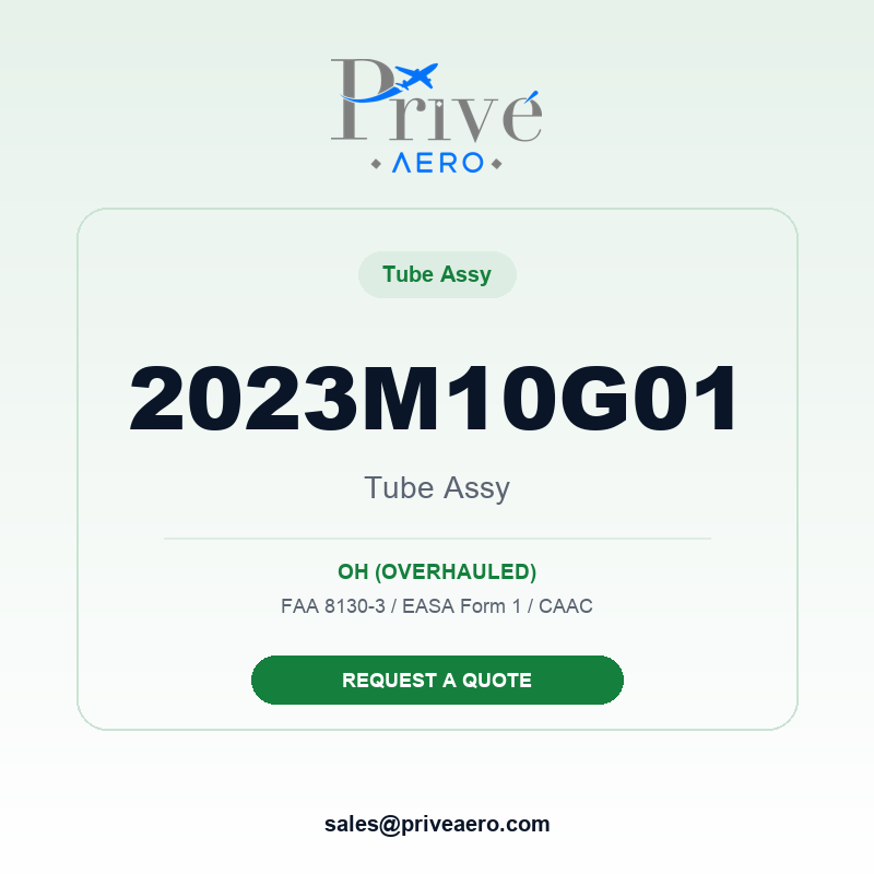 P/N 2023M10G01 TUBE ASSY 2023M10G01 TUBE ASSY – Privé Aero