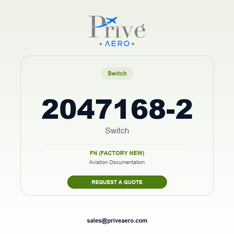 P/N 2047168-2 Switch 2047168-2 Switch – Privé Aero