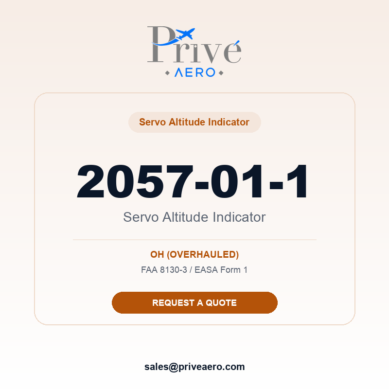 P/N 2057-01-1 Servo Altitude Indicator 2057-01-1 Servo Altitude Indicator – Privé Aero