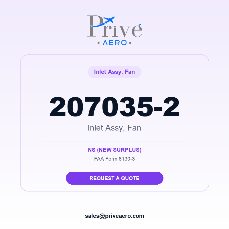 P/N 207035-2 Inlet Assy, Fan 207035-2 Inlet Assy, Fan – Privé Aero