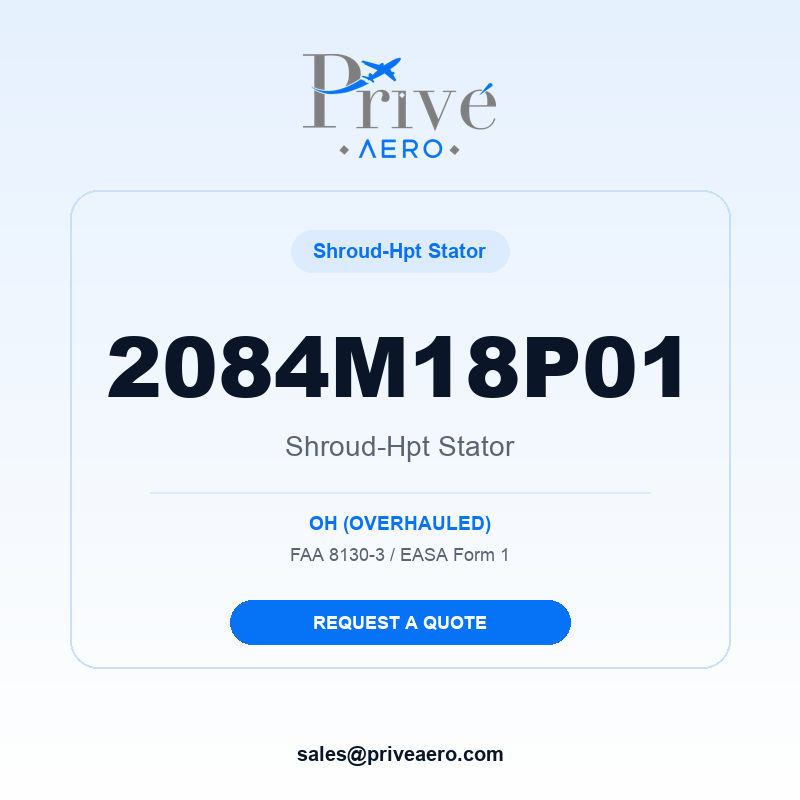 P/N 2084M18P01 Shroud-Hpt Stator 2084M18P01 Shroud-Hpt Stator – Privé Aero