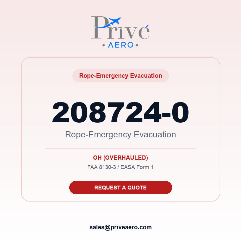 P/N 208724-0 Rope-emergency Evacuation 208724-0 Rope-emergency Evacuation – Privé Aero