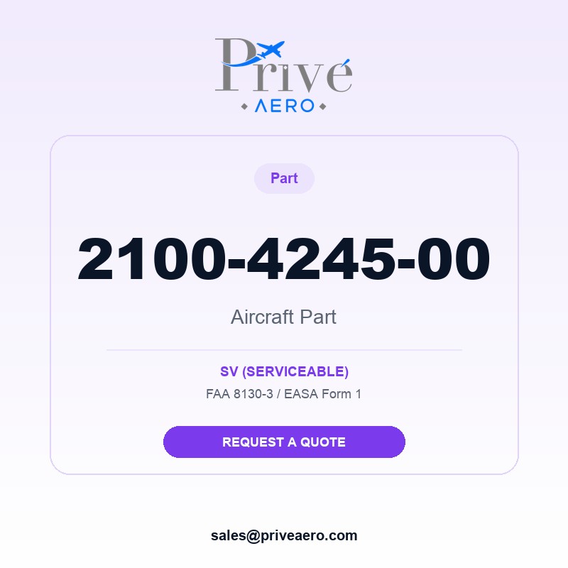 P/N 2100-4245-00 2100-4245-00 – Privé Aero