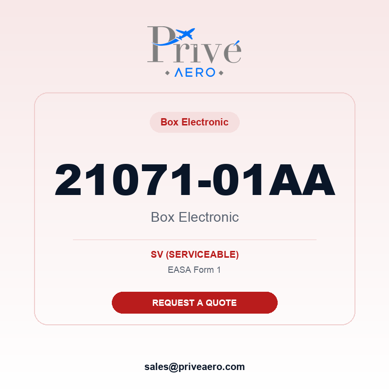 P/N 21071-01AA Box Electronic 21071-01AA Box Electronic – Privé Aero
