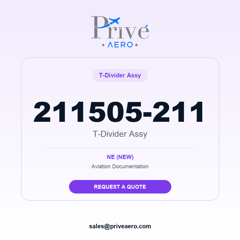 P/N 211505-211 T-Divider Assy 211505-211 T-Divider Assy – Privé Aero