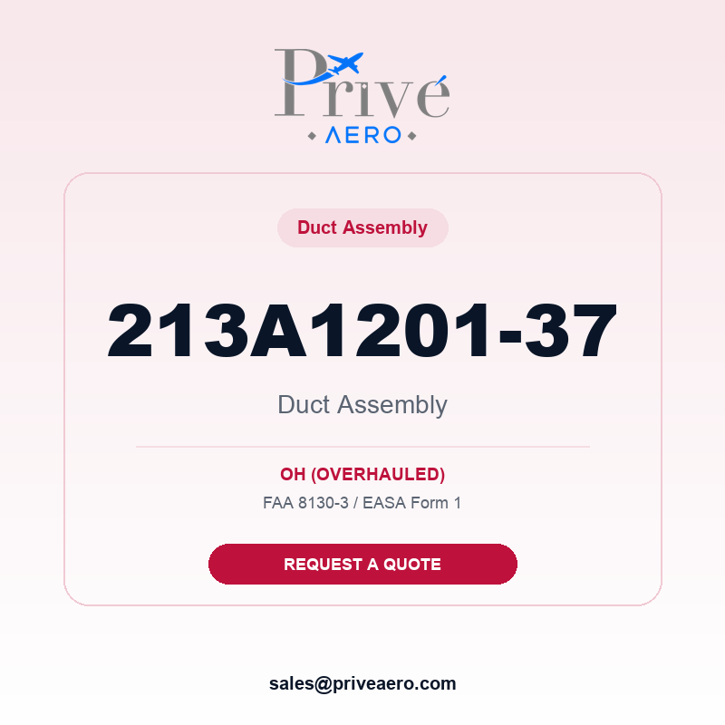 P/N 213A1201-37 Duct Assembly 213A1201-37 Duct Assembly – Privé Aero