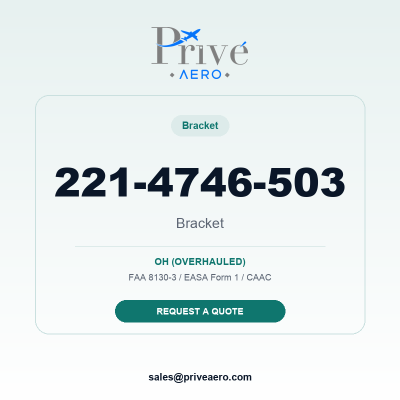 P/N 221-4746-503 BRACKET 221-4746-503 BRACKET – Privé Aero