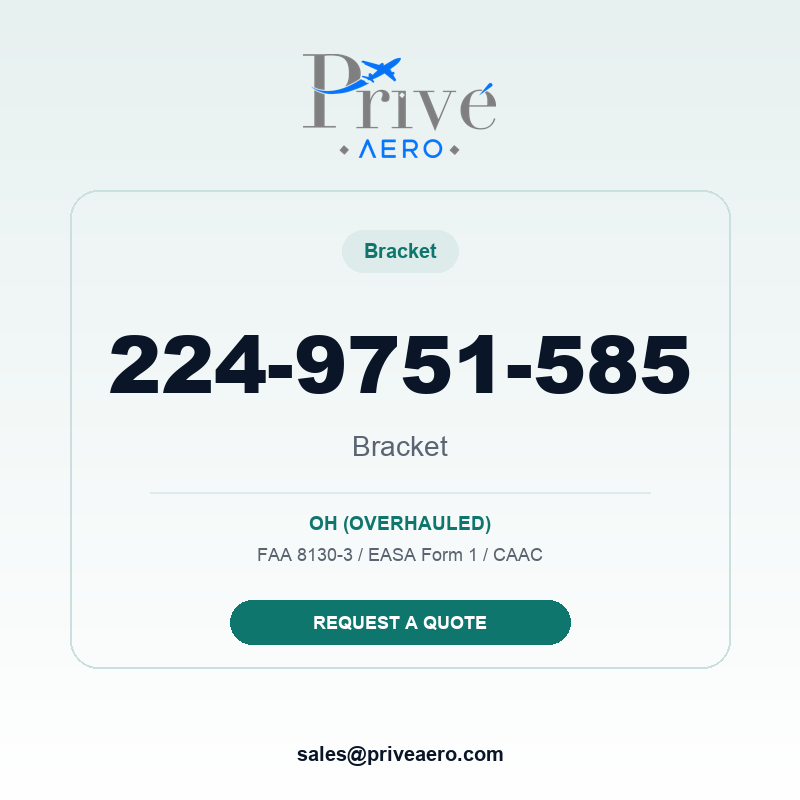 P/N 224-9751-585 BRACKET 224-9751-585 BRACKET – Privé Aero