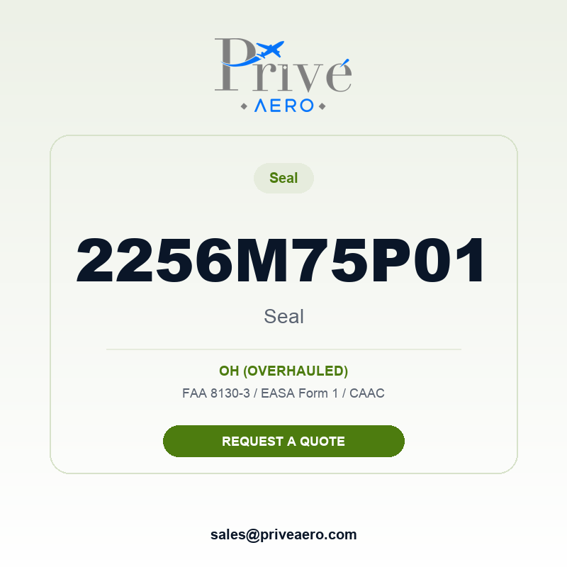 P/N 2256M75P01 Seal 2256M75P01 Seal – Privé Aero