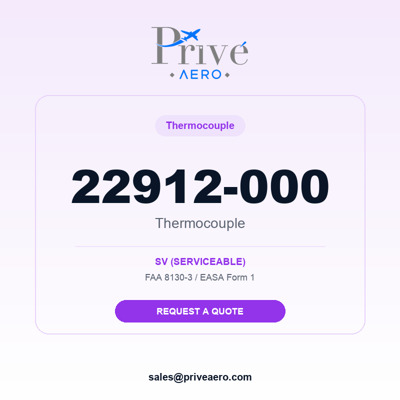 P/N 22912-000 Thermocouple 22912-000 Thermocouple – Privé Aero