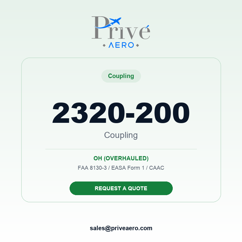 P/N 2320-200 Coupling 2320-200 Coupling – Privé Aero