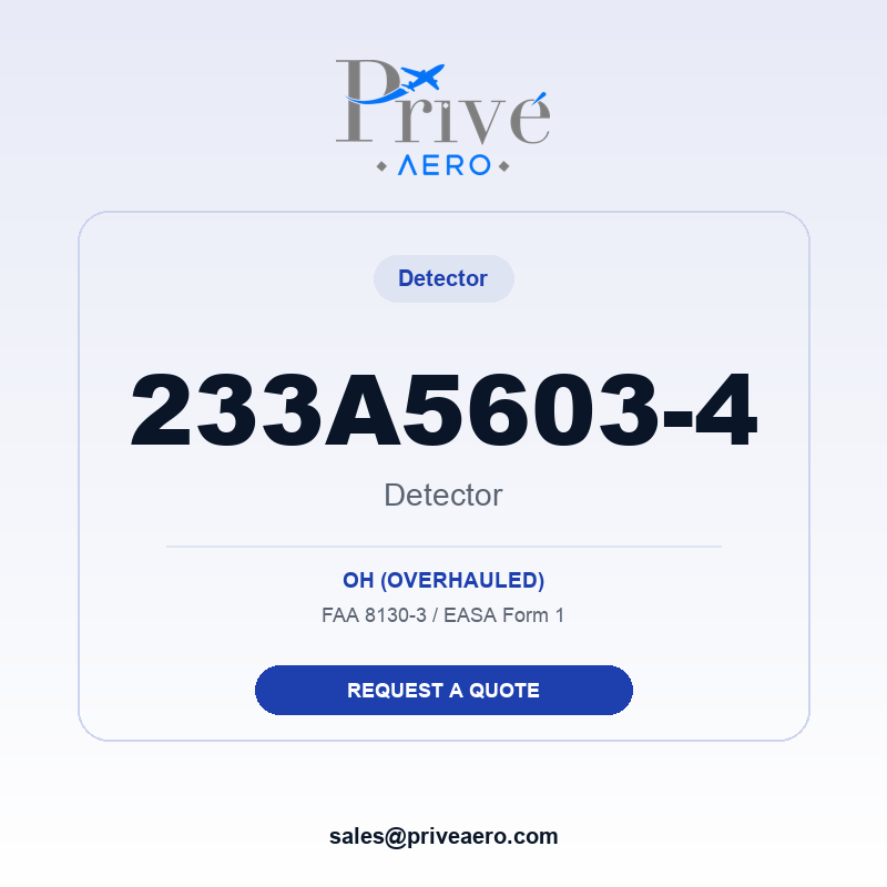 P/N 233A5603-4 Detector 233A5603-4 Detector – Privé Aero