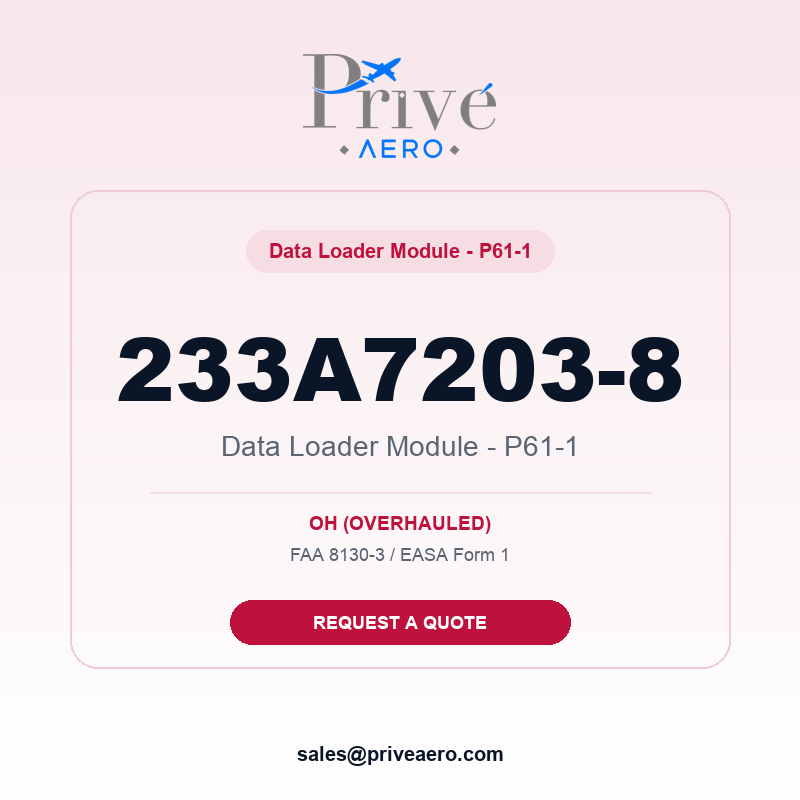 P/N 233A7203-8 Data Loader Module - P61-1 233A7203-8 Data Loader Module - P61-1 – Privé Aero