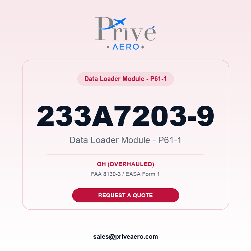 P/N 233A7203-9 Data Loader Module - P61-1 233A7203-9 Data Loader Module - P61-1 – Privé Aero