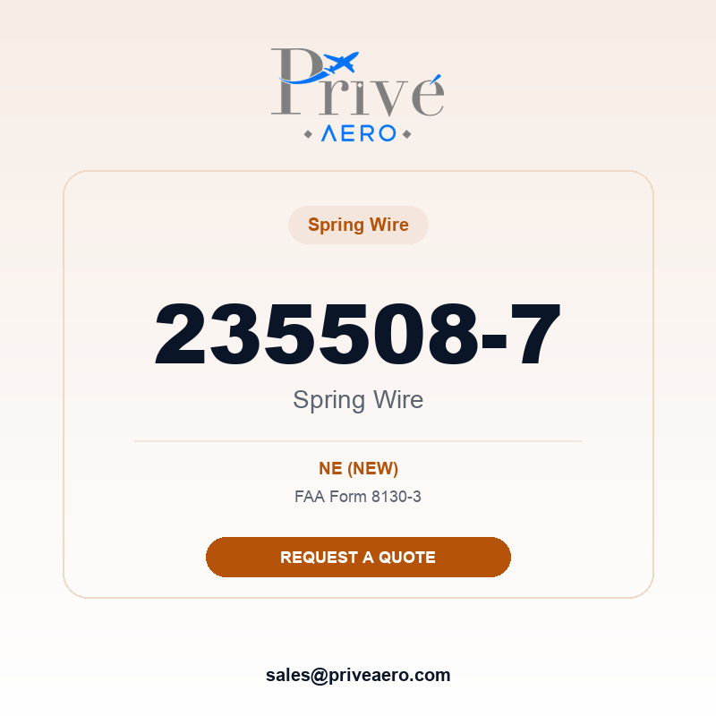 P/N 235508-7 Spring Wire 235508-7 Spring Wire – Privé Aero