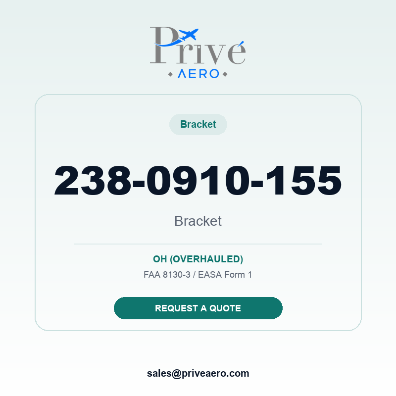 P/N 238-0910-155 Bracket 238-0910-155 Bracket – Privé Aero