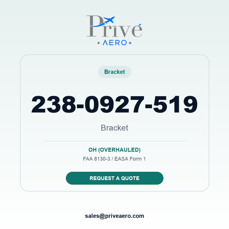 P/N 238-0927-519 Bracket 238-0927-519 Bracket – Privé Aero
