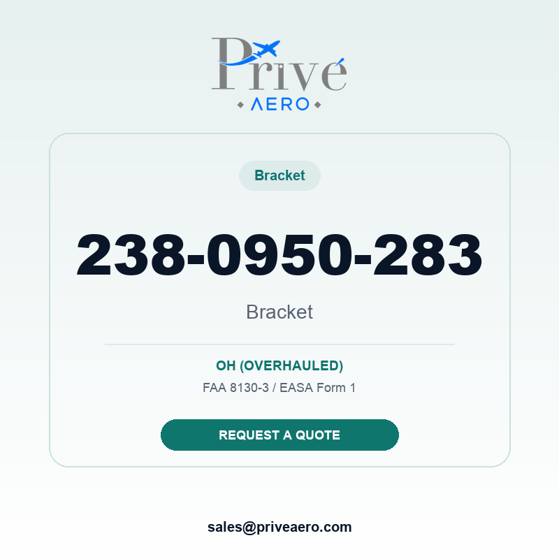 P/N 238-0950-283 Bracket 238-0950-283 Bracket – Privé Aero