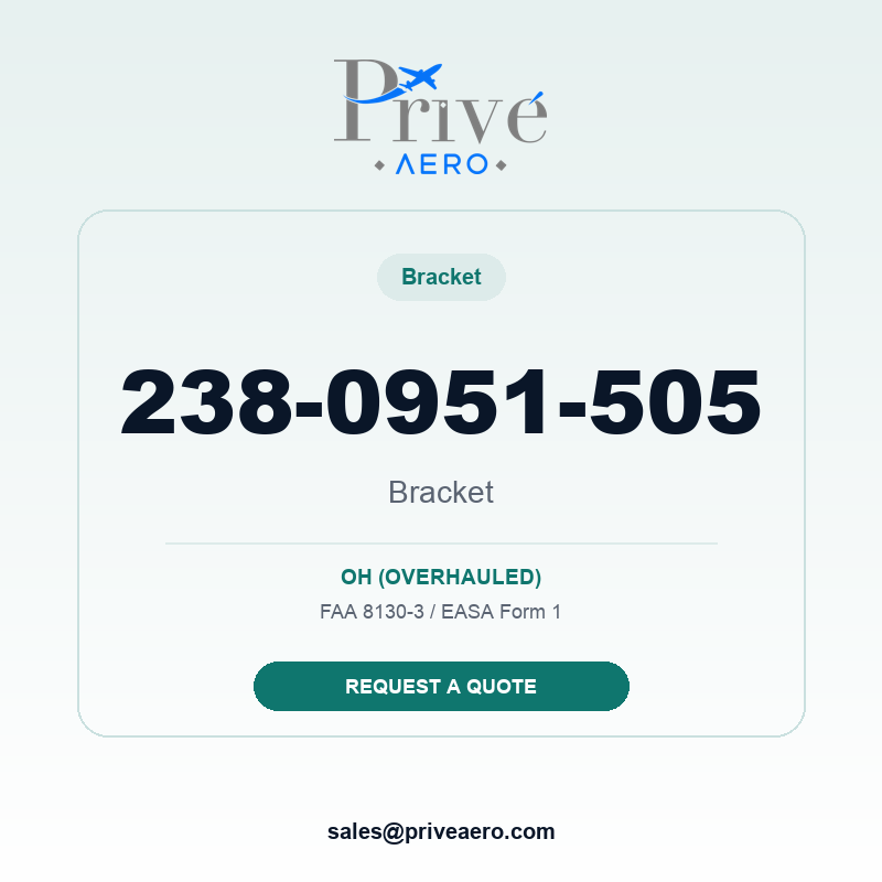 P/N 238-0951-505 Bracket 238-0951-505 Bracket – Privé Aero